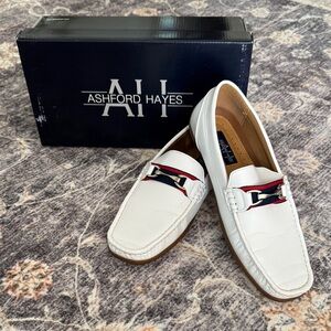 White Leather Loafers for Men
